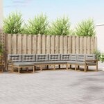 vidaXL Ensemble de canapés d'extérieur 8 pc Blanc et gris clair