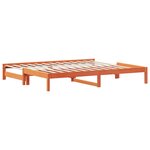 vidaXL Lit de jour et lit gigogne sans matelas cire marron 90x200 cm