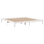 vidaXL Lit bibliothèque sans matelas blanc 180x200 cm bois pin massif