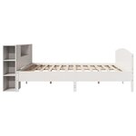 vidaXL Lit bibliothèque sans matelas blanc 200x200 cm bois pin massif