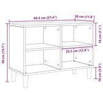vidaXL Meuble TV Marron 69.5 x 30 x 50 cm Bois d'ingénierie