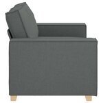 vidaXL Canapé 2 places Gris foncé 120 cm Tissu
