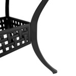vidaXL Ensemble à manger de jardin 5 Pièces noir aluminium coulé