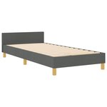 Lit cadre vidaXL Gris foncé 90x200 cm en tissu