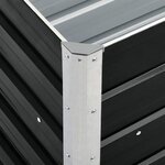 vidaXL Lit surélevé de jardin Acier galvanisé 240x40x77 cm Anthracite