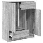 vidaXL Buffet avec tiroirs et portes sonoma gris 73x31x90 cm
