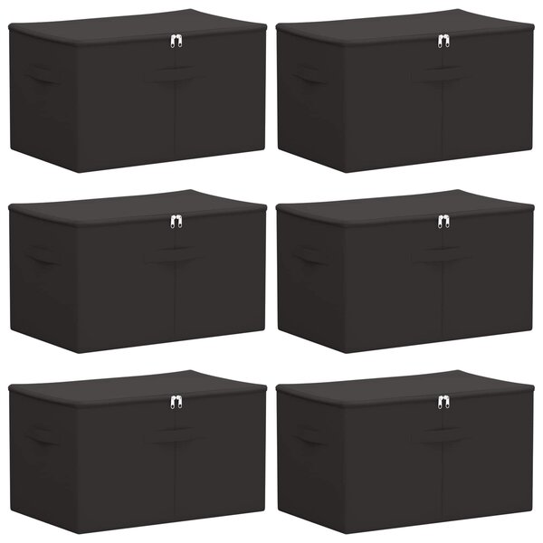 vidaXL Boîte de rangement 6 Pièces Anthracite 60 x 43 x 35 cm