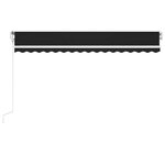 vidaXL Auvent automatique et capteur de vent LED 450x350 cm Anthracite