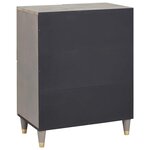 vidaXL Buffet Gris et or 60 x 33 x 75 cm Bois de manguier massif