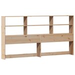 vidaXL Lit bibliothèque sans matelas 180x200 cm bois massif de pin