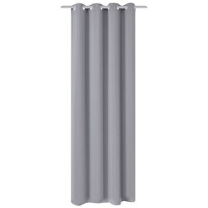 vidaXL Rideau occultant avec œillets métalliques 270 x 245 cm Gris