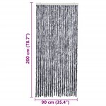 vidaXL Moustiquaire Argenté 90x200 cm Chenille