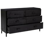 vidaXL Buffet Noir 110x35x70 cm Bois de pin massif