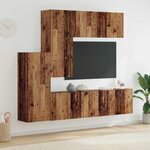 vidaXL Unité murale de TV 5 Pièces Bois Ancien Bois d'ingénierie