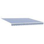 vidaXL Store Rétractable Manuel Bleu et Blanc 350x250 cm