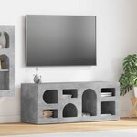 vidaXL Meuble TV Gris béton 100 x 35 x 40 cm Bois d'ingénierie
