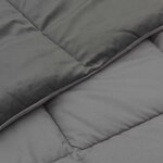 vidaXL Duvet d'été simple Matelassé Gris clair 200 x 220 cm Microfibre