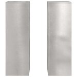 vidaXL Supports pour plantes 2 Pièces Argent 24 x 24 x 75 cm