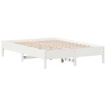 vidaXL Lit bibliothèque sans matelas blanc 120x190 cm bois pin massif