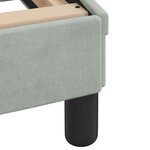 vidaXL Cadre de lit avec tête de lit Gris clair 90x200 cm Velours