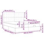 VidaXL Cadre de lit ottoman et matelas gris clair 180x200cm tissu