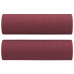 vidaXL Canapé 3 places avec oreillers décoratifs bordeaux 180 cm tissu