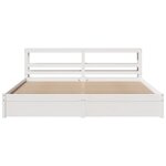 vidaXL Cadre de lit avec tête de lit sans matelas blanc 200x200 cm