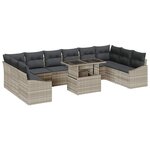 vidaXL Ensemble de canapé de jardin 11 Pièces Gris clair 100 x 55 x 73 cm