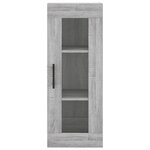 vidaXL Buffet haut Sonoma gris 34 5x34x180 cm Bois d'ingénierie