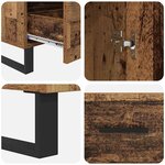 vidaXL Haut Armoire Bois Ancien 69 5 x 30 x 115 cm Bois d'ingénierie