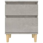 vidaXL Table de chevet Gris béton 40x35x50 cm