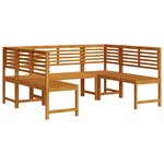 Ensemble de banc de jardin 5 pièces en bois d'acacia vidaXL