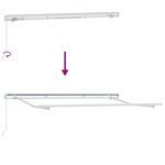 vidaXL Cadre de auvent Blanc 3.5 x 2 m Métal