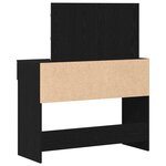 vidaXL Table de Toilette avec tiroir Chêne noir 100 x 40 x 120 cm