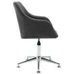 vidaXL Chaises pivotantes à manger lot de 2 gris foncé tissu