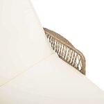 vidaXL Transat Beige et blanc crème 55 x 200 x 92 cm polyrotin