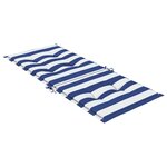 vidaXL Coussins de chaise à dossier haut lot de 2 rayures bleu/blanc