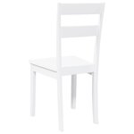 vidaXL Chaises à manger 2 Pièces blanc bois massif caoutchouc