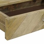 vidaXL Table console avec tiroir Gris naturel 110 x 30 x 80 cm