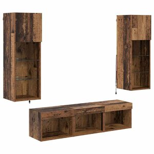 vidaXL Meubles TV muraux 5 Pièces Chêne noir 60 x 30 x 30 cm