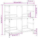 vidaXL Bibliothèque chêne sonoma 78 5x33x82 cm bois d'ingénierie