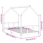 vidaXL Cadre de lit pour enfants 90x200 cm bois de pin massif