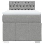 vidaXL Sommier à lattes de lit et matelas Gris clair 90x190 cm Tissu