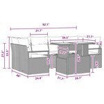 vidaXL Ensemble de canapé de jardin 7 Pièces Marron Poly rotin