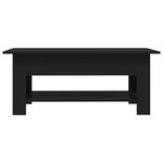 vidaXL Table basse noir 102x55x42 cm bois d'ingénierie