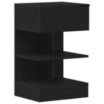 vidaXL Cabinet de chevet 2 Pièces Chêne noir 40 x 35 x 65 cm