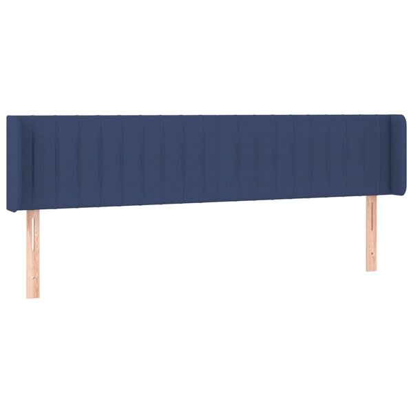 vidaXL Tête de lit avec oreilles Bleu 183x16x78/88 cm Tissu