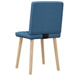 vidaXL Chaises à manger lot de 2 bleu tissu
