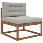 vidaXL Coussin de canapé d'extérieur 2 Pièces Gris Polyester