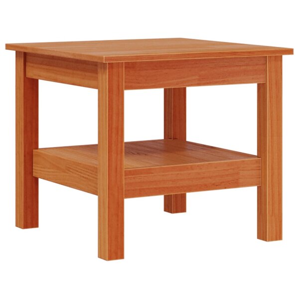 vidaXL Table basse cire marron 45x45x40 cm bois massif de pin
